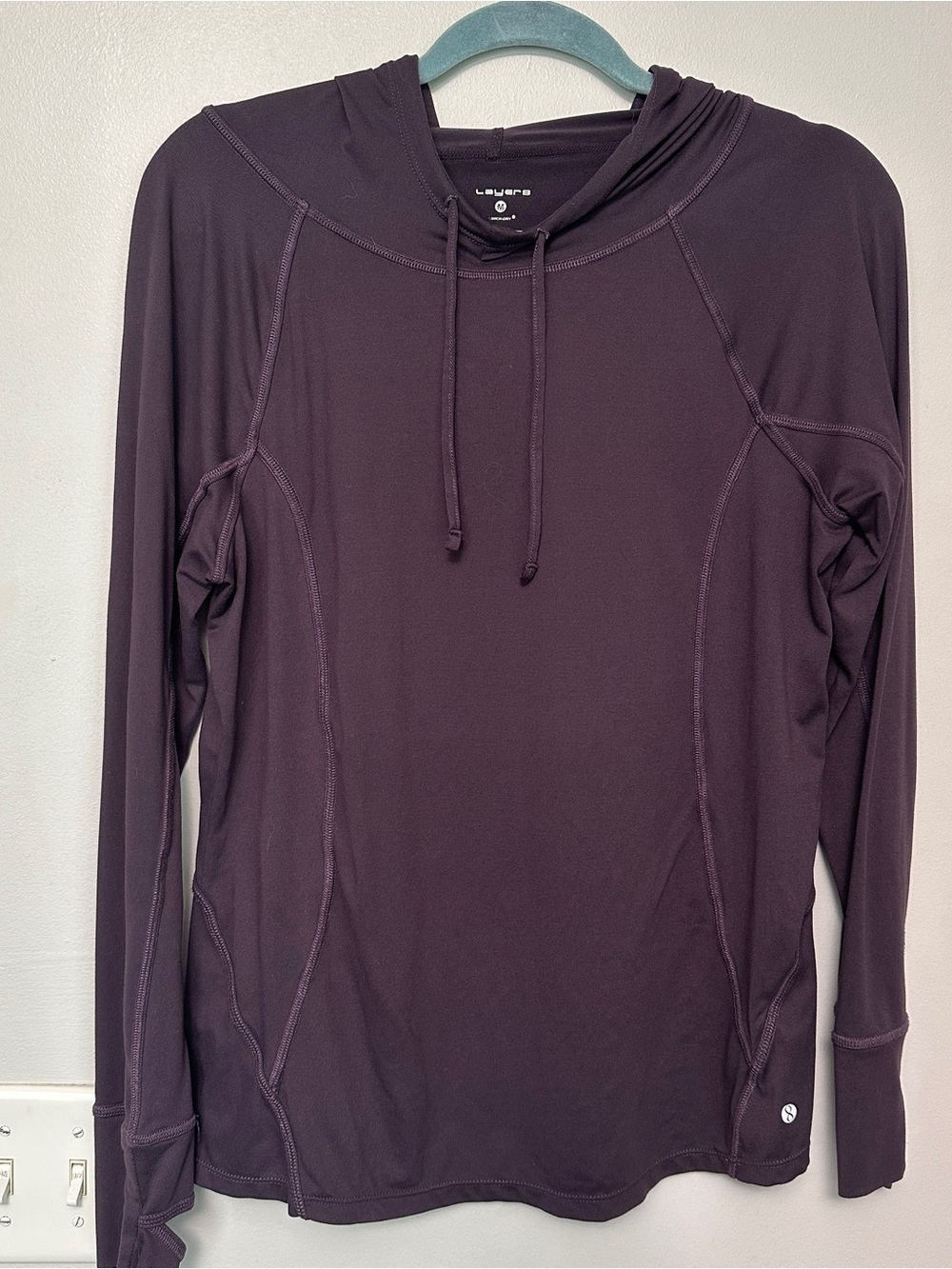 Layer 8 Plum Hooded Athletic Top